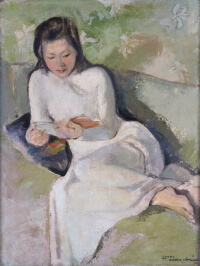 ルオン・シュアン・ニー（ベトナム）《読書する若い娘》
