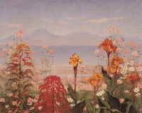 髙島野十郎《秋の花々》