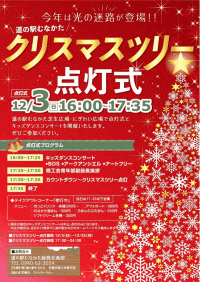 道の駅むなかた クリスマスツリー点灯