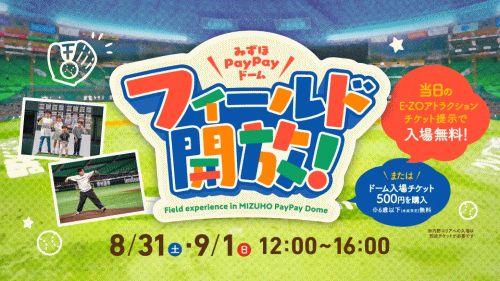 みずほPayPayドーム福岡 フィールド無料開放！