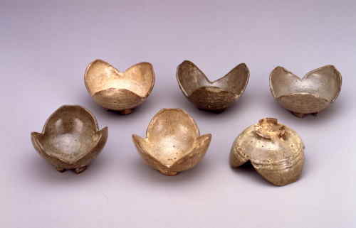 藁灰釉割山椒向付 上野焼（豊前）