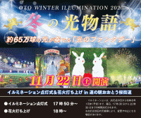 道の駅おおとう桜街道 イルミネーション点灯式・花火打上