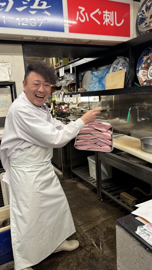 もじdeつながりフェス 魚さばきショー