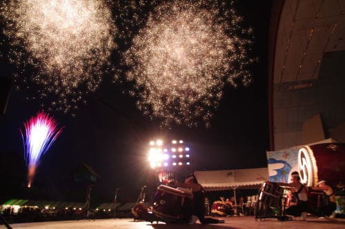 のじり湖祭　打上花火