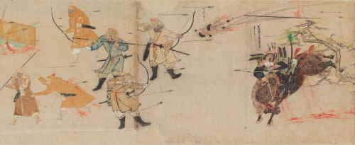 国宝《蒙古襲来絵詞》前巻(部分)