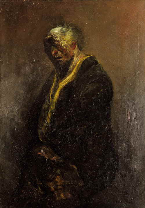 鴨居玲《私の村の酔っぱらい》