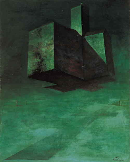 鴨居玲《教会》