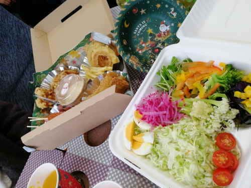 しまてつクリスマストレイン メニュー