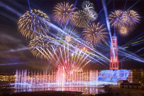 ハウステンボス・カウントダウン花火 ウィーターガーデン会場