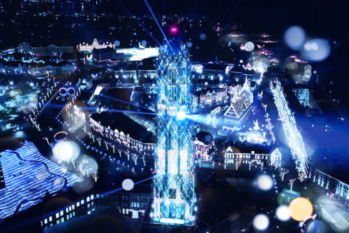 ハウステンボス 白銀の世界 花火