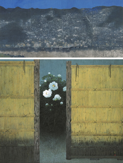 （上）松尾敏男《長崎旅情》（下）那波多目功一《寂》