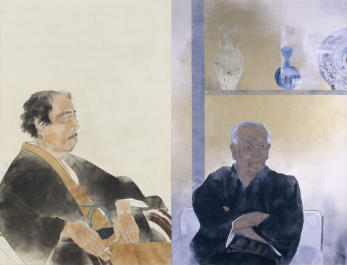 （左）堅山南風《大観先生像》（右）松尾敏男《I 氏像》