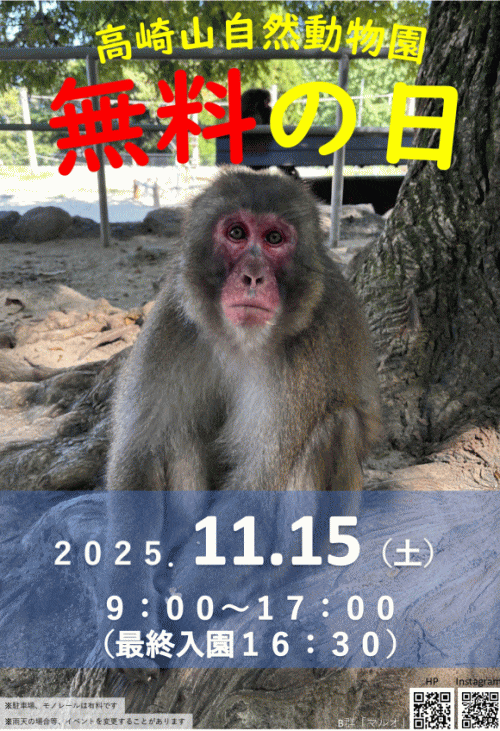 高崎山自然動物園「無料の日」