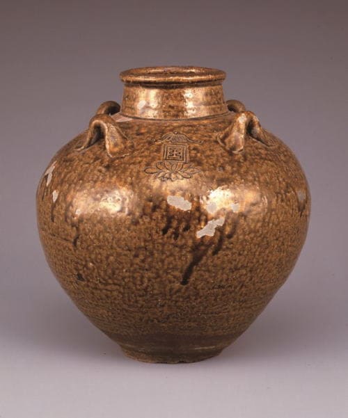 唐物茶壺　銘「蓮華王」