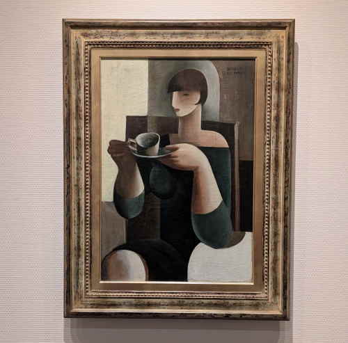 東郷青児《コーヒーを飲む女》